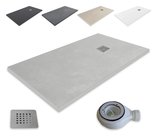 Plato de Ducha de Resina Atlantic - Gris Cemento RAL 7036